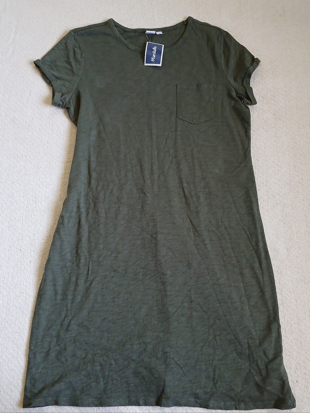 gap ♡ pocket tee shirt dress large baby tweed green